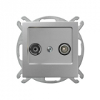GNIAZDO RTV ZAKOŃCZENIOWE 10-DB SREBRO AS. - OSPEL - GPA-10GPZ/m/18