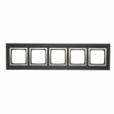 Ramka 5-krotna Nature-Metal, INOX YIN, IP20/IP44* (*IP44-należy zastosować zestaw uszczelek DUN5) - KONTAKT SIMON - DRN5/78