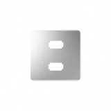Pokrywa gniazda 2xUSB; aluminium - KONTAKT SIMON - 8201090-093