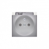 Pokrywa gniazda pojedynczego - klapka transparentna IP44; aluminium - KONTAKT SIMON - 82068KD-93
