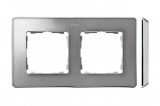 Ramka 2-krotna, Detail SELECT-metal, ALUMINIUM / podstawa Chrom - KONTAKT SIMON - 8201620-093