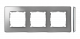 Ramka 3-krotna, Detail SELECT-metal, ALUMINIUM / podstawa Chrom - KONTAKT SIMON - 8201630-093