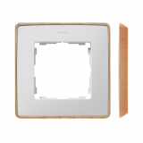 Ramka 1-krotna, Detail SELECT-drewno, BIAŁA / podstawa Drewno - KONTAKT SIMON - 8201610-270