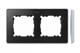 Ramka 2-krotna, Detail SELECT-metal, GRAFIT / podstawa Aluminium - KONTAKT SIMON - 8201620-240