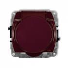 Mechanizm gniazda bryzgoszczelnego 2P+Z (klapka brązowa) - KARLIK - 4GPB-1z