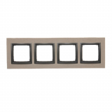 Ramka 4-krotna Nature-Beton, FUNDA MENTE, IP20/IP44* (*IP44-należy zastosować zestaw uszczelek DUN4) - KONTAKT SIMON - DRN4/93