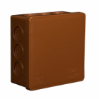 PUSZKA N/T 86X86X40MM IP55 DEKIEL KLIK-KLAK Z OSŁONĄ BRĄZ VP 003-02. - ELEKTROPLAST OPATÓWEK - 61.114