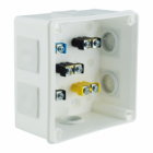 PUSZKA N/T 118X118X68 IP55 Z ZACISKAMI DEKIEL NA 4 WKRĘTY BIAŁA VP 053-51. - ELEKTROPLAST OPATÓWEK - 61.167