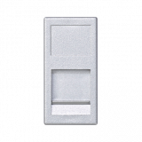 Płytka K45/2, 1x RJ z osłoną; 22,5x45mm; uniwersalna; aluminium - KONTAKT SIMON - KA76/8