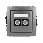DECO METALIC GNIAZDO ANT.PODW.SAT 11DGF-2 GRAFIT - KARLIK - 11DGF-2