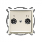 GNIAZDO RTV PRZELOTOWE 14-DB ECRU ARIA. - OSPEL - GPA-14UP/m/27