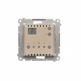 Regulator temperatury z wyświetlaczem z czujnikiem wewnętrznym (moduł) 16(2) A, 230V~; kremowy - KONTAKT SIMON - DTRNW.01/41