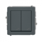 Mechanizm łącznika podwójnego schodowego grafitowy mat 28DWP-33 - KARLIK - 28DWP-33