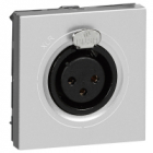 GNIAZDO AUDIO 2 MODUŁY ŻEŃSKIE ALUMINIUM XLR-3 MOSAIC - LEGRAND - 079255