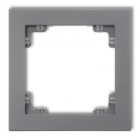 DECO Ramka uniwersalna pojedyncza z tworzywa 27DR-1 szary mat. - KARLIK - 27DR-1
