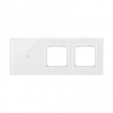 Panel dotykowy S54 Touch, 3 moduły, 1 pole dotykowe + 2 otwory na osprzęty S54, biała perła - KONTAKT SIMON - DSTR3100/70