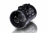 Puszka podtynkowa, szeregowa 2 x 60 mm, do instalacji naprzeciwległej, gł. 100 mm CZARNY E400. - SIMET - 83146007