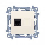 GNIAZDO KOMPUTEROWE POJEDYNCZE RJ45 KAT. 6 KREMOWY SIMON 10 - KONTAKT SIMON - C61.01/41