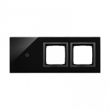 Panel dotykowy S54 Touch, 3 moduły, 1 pole dotykowe + 2 otwory na osprzęty S54, zastygła lawa - KONTAKT SIMON - DSTR3100/73