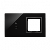 Panel dotykowy S54 Touch, 2 moduły, 2 pola dotykowe pionowe + 1 otwór na osprzęt S54, zastygła lawa - KONTAKT SIMON - DSTR230/73