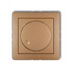 Mechanizm elektronicznego regulatora oświetlenia przyciskowo-obrotowego do lamp LED-złoty metalik - KARLIK - 8DRO-2