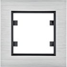 RAMKA POJEDYNCZA ALUMINIUM SREBRNY LUMINA PASION - HAGER - WL9012