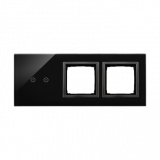 Panel dotykowy S54 Touch, 3 moduły, 2 pola dotykowe poziome + 2 otwory na osprzęty S54, zastygła lawa - KONTAKT SIMON - DSTR3200/73