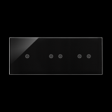 Panel dotykowy S54 Touch, 3 moduły, 1 pole dotykowe + 2 pola dotykowe poziome + 2 pola dotykowe poziome, zastygła lawa - KONTAKT SIMON - DSTR3122/73