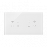 Panel dotykowy S54 Touch, 2 moduły, 4 pola dotykowe, + 4 pola dotykowe, biała perła - KONTAKT SIMON - DSTR244/70