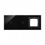 Panel dotykowy S54 Touch, 3 moduły, 1 pole dotykowe + 1 pole dotykowe, + 1 otwór na osprzęt S54, zastygła lawa - KONTAKT SIMON - DSTR3110/73