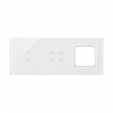 Panel dotykowy S54 Touch, 3 moduły, 2 pola dotykowe pionowe + 4 pola dotykowe + 1 otwór na osprzęt S54, biała perła - KONTAKT SIMON - DSTR3340/70
