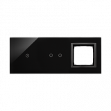 Panel dotykowy S54 Touch, 3 moduły, 1 pole dotykowe + 2 pola dotykowe poziome + 1 otwór na osprzęt S54, zastygła lawa - KONTAKT SIMON - DSTR3120/73