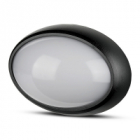 VT-8010 12W Plafon LED Owalny / IP54 / Barwa:3000K / Obudowa: Czarna - V-TAC - 1350