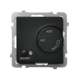 REGULATOR TEMPERATURY Z CZUJNIKIEM NAPOWIETRZNYM, CZARNY METALIK, SONATA - OSPEL - RTP-1RN/m/33