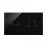 Panel dotykowy S54 Touch, 2 moduły, 2 pola dotykowe poziome + 4 pola dotykowe, zastygła lawa - KONTAKT SIMON - DSTR224/73