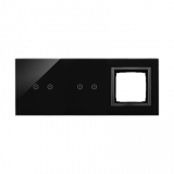 Panel dotykowy S54 Touch, 3 moduły, 2 pola dotykowe poziome + 2 pola dotykowe poziome + 1 otwór na osprzęt S54, zastygła lawa - KONTAKT SIMON - DSTR3220/73