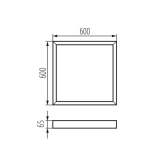 RAMA DO MONTAŻU NATYNKOWEGO PANELI LED 600X600 CZARNA ADTR-H 6060 B. - KANLUX - 29845