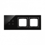 Panel dotykowy S54 Touch, 3 moduły, 4 pola dotykowe + 2 otwory na osprzęty S54, zastygła lawa - KONTAKT SIMON - DSTR3400/73
