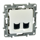 NILOE SELECTION - GNIAZDO 2 X RJ 45 KAT. 6 STP PERŁA - LEGRAND - 762476