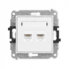 MINI BIAŁE GNIAZDO KOMP.PODW.2XRJ45 KAT.5E MGK-2 - KARLIK - MGK-2