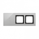 Panel dotykowy S54 Touch, 3 moduły, 2 pola dotykowe pionowe + 2 otwory na osprzęty S54, burzowa chmura - KONTAKT SIMON - DSTR3300/72