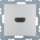 GNIAZDO HDMI Z PRZYŁĄCZEM 90° ALU MAT B.KWADRAT/B.7  - HAGER - 3315431404