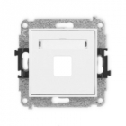 MINI BIAŁY Mechanizm gniazda multimedialnego pojednczego bez modułu (standard Keystone) - KARLIK - MGM-1P