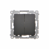 Przycisk „dzwonek” z podświetleniem LED (moduł) 10AX, 250V~, szybkozłącza; czarny - KONTAKT SIMON - DD1L.01/49