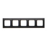 Ramka 5-krotna PREMIUM do puszek karton-gips IP20 / IP44; czarny - KONTAKT SIMON - DRK5/49
