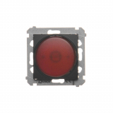 Sygnalizator świetlny LED – światło czerwone (moduł) 230V~; czarny - KONTAKT SIMON - DSS2.01/49