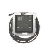 Regulator temperatury z wyświetlaczem z czujnikiem zewnętrznym (moduł) 16(2) A, 230V~; czarny  *W komplecie czujnik zewnętrzny (sonda) - KONTAKT SIMON - DTRNSZ.01/49