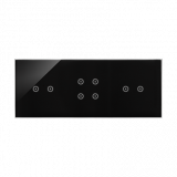 Panel dotykowy S54 Touch, 3 moduły, 2 pola dotykowe poziome + 4 pola dotykowe + 2 pola dotykowe poziome, zastygła lawa - KONTAKT SIMON - DSTR3242/73