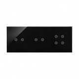 Panel dotykowy S54 Touch, 3 moduły, 2 pola dotykowe poziome + 2 pola dotykowe poziome + 4 pola dotykowe zastygła lawa - KONTAKT SIMON - DSTR3224/73