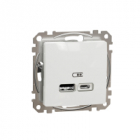 ŁADOWARKA USB TYP A + TYP C 2.4A/2.1A ZACISKI ŚRUBOWE BIAŁY SEDNA DESIGN - SCHNEIDER ELECTRIC - SDD111402